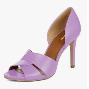 Pazzion Lavender Sexy Open Toe Slip On Stiletto Heeled Two Pieces Sandals